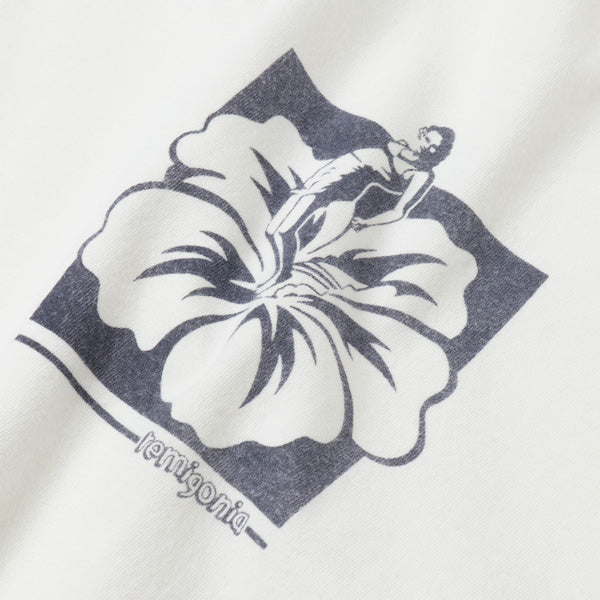 30/-スペシャル加工天竺 Pt 半袖T(ハイビスカス)