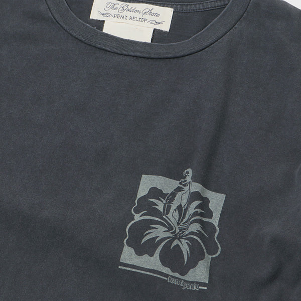 30/-スペシャル加工天竺 Pt 半袖T(ハイビスカス)