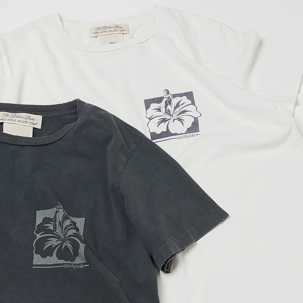 30/-スペシャル加工天竺 Pt 半袖T(ハイビスカス)