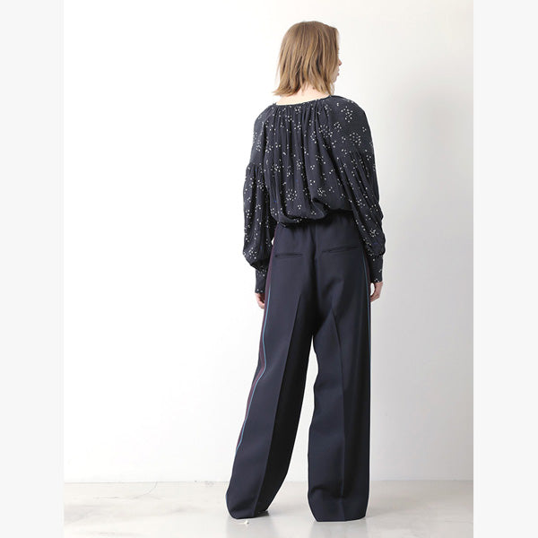 viscose gabardine line wide pants