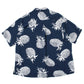 OPEN COLLAR SHIRTS S/S ALOHA PRINT RAYON