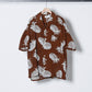 OPEN COLLAR SHIRTS S/S ALOHA PRINT RAYON