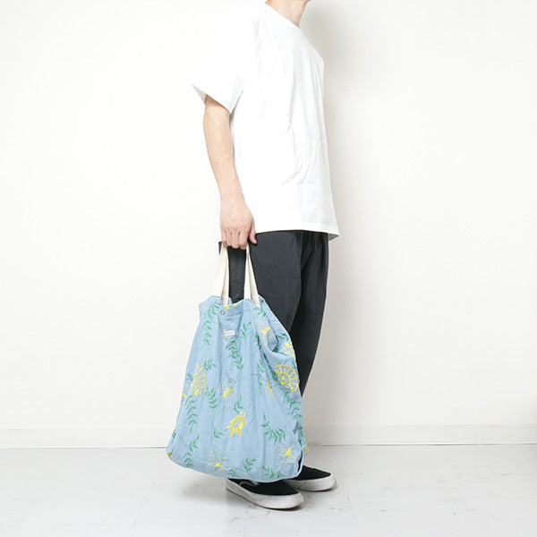 Carry All Tote - Denim Floral Embroidery