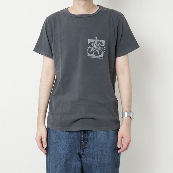 30/-スペシャル加工天竺 Pt 半袖T(ハイビスカス)
