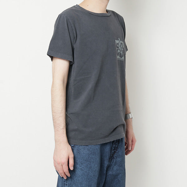 30/-スペシャル加工天竺 Pt 半袖T(ハイビスカス)
