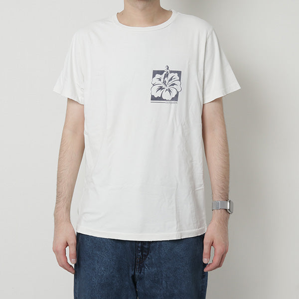 30/-スペシャル加工天竺 Pt 半袖T(ハイビスカス)