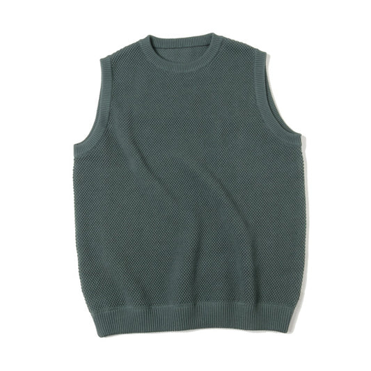 moss stitch vest