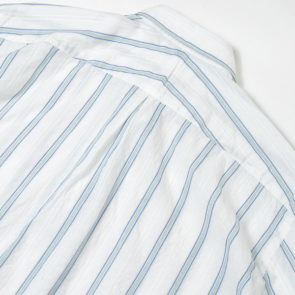 PULLOVER SHIRTS ORGANIC SUPIMA/BROWN COTTON STRIPE