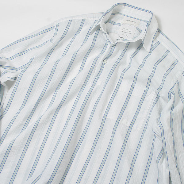 PULLOVER SHIRTS ORGANIC SUPIMA/BROWN COTTON STRIPE