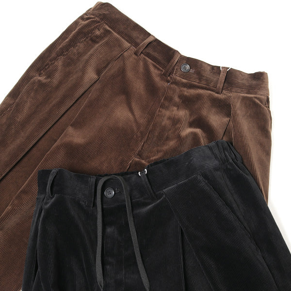 CORDUROY TUCK TROUSERS