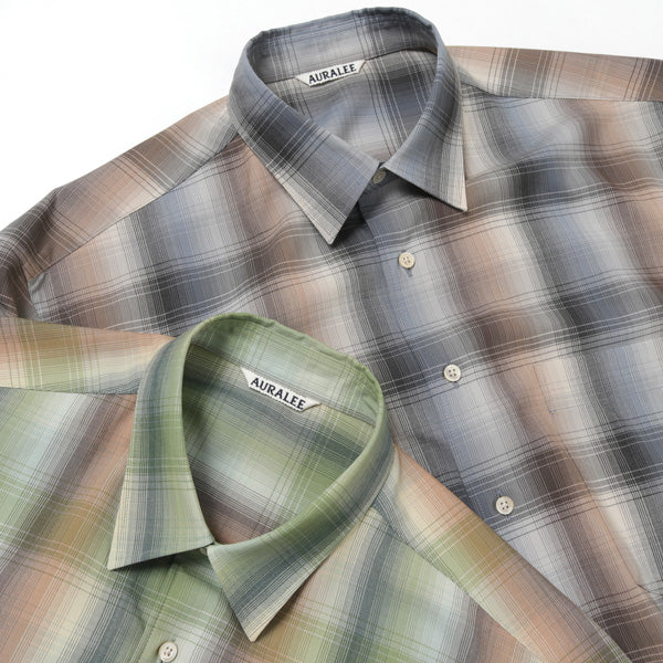 SUPER LIGHT WOOL CHECK SHIRTS