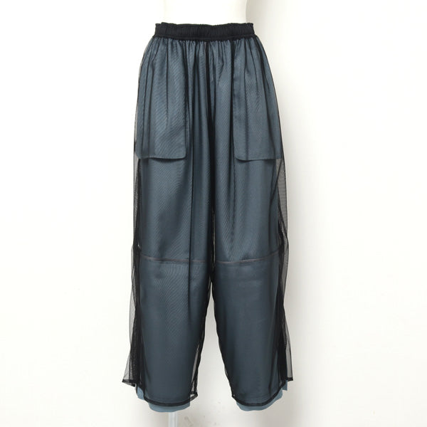 viscosewool gabardin Wfaced track pants