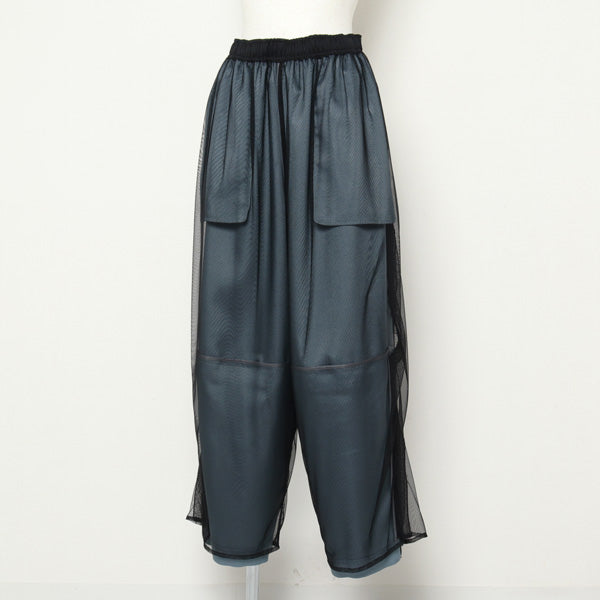 viscosewool gabardin Wfaced track pants