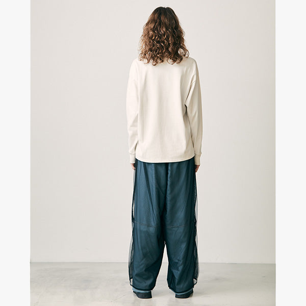 viscosewool gabardin Wfaced track pants