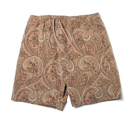 Warm-up Short - Poly Taffeta / Paisley Print