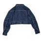 CONTRASTED STITCH BELTED DENIM JACKET