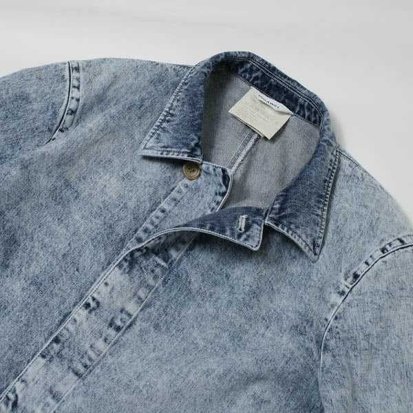 FLY FRONT DENIM COAT