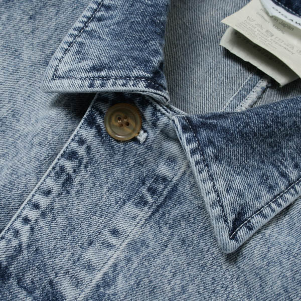 FLY FRONT DENIM COAT