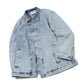 FLY FRONT DENIM COAT