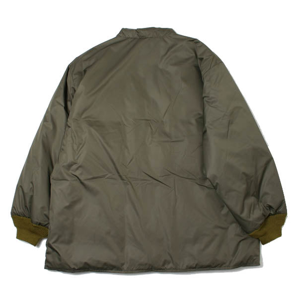 Stand Collar Down Sur Coat - Powdery Poly