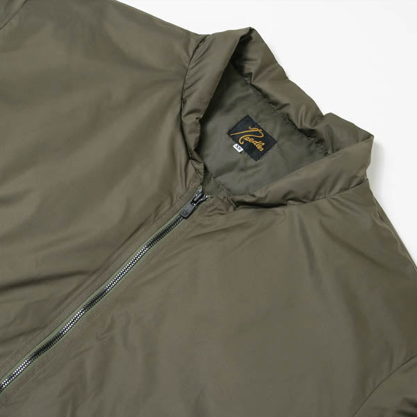 Stand Collar Down Sur Coat - Powdery Poly