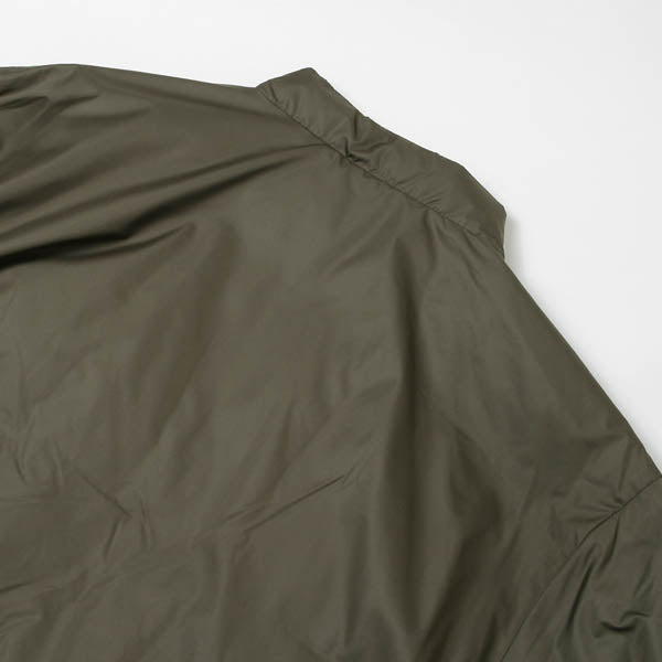 Stand Collar Down Sur Coat - Powdery Poly
