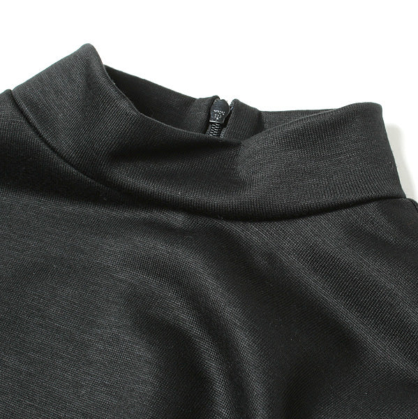 JERSEY PUFFY LONG SLEEVE HIGH NECK TOP