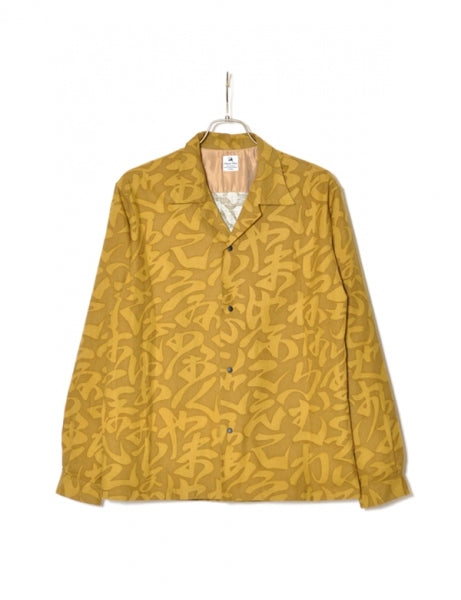 IROHA PATTERN OPEN COLLAR L/S SHIRT