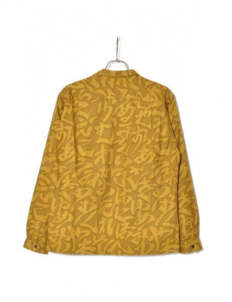 IROHA PATTERN OPEN COLLAR L/S SHIRT