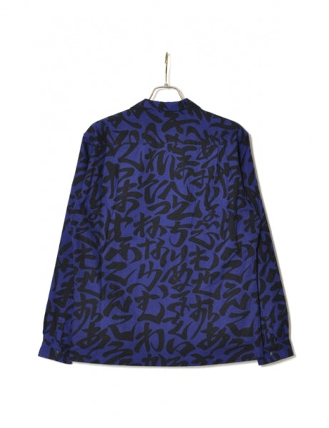 IROHA PATTERN OPEN COLLAR L/S SHIRT