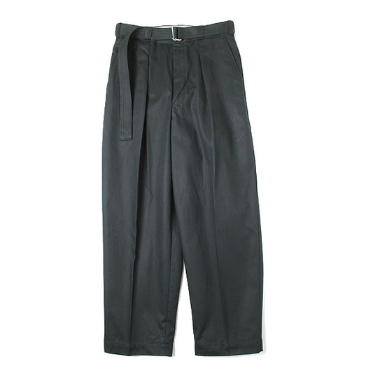 FRONT PLEATS CLASSIC FIT ORGANIC COTTON GABERDINE