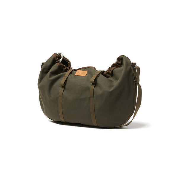 Cotton Canvas Round Shoulder Bag