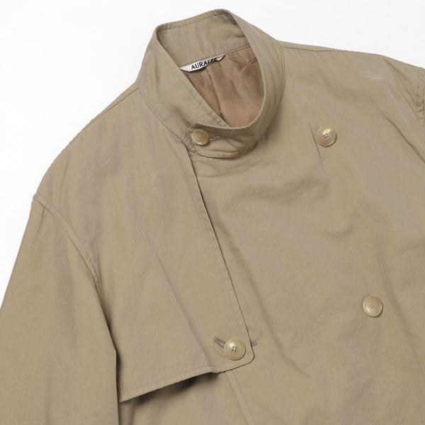 WASHED FINX CUPRO TWILL LONG COAT