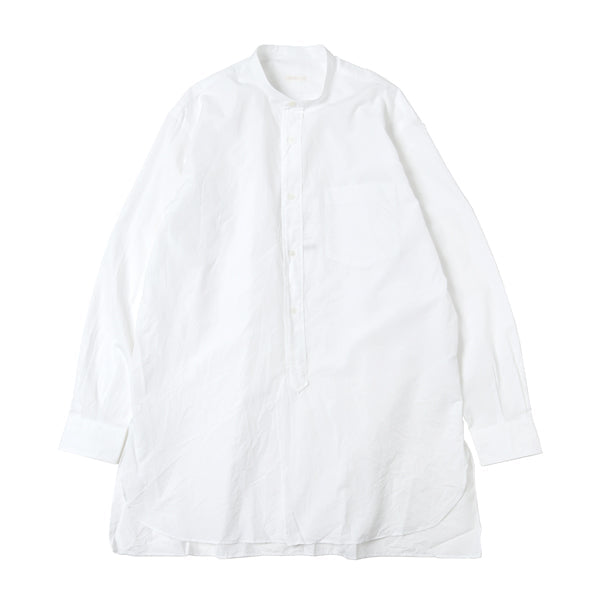 バンドカラーシャツ WHITE/NAVY