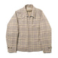 WOOL SERGE CHECK ZIP-UP BLOUSON