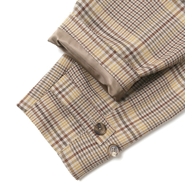 WOOL SERGE CHECK ZIP-UP BLOUSON (A9AS02SC) | AURALEE