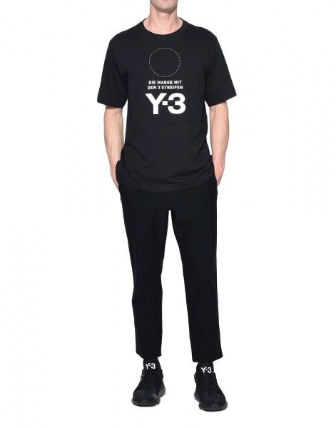 Y-3 Stacked Logo Tee / BLACK