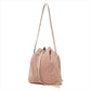 Cow Leather Drawstring Shoulder Bag