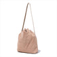 Cow Leather Drawstring Shoulder Bag