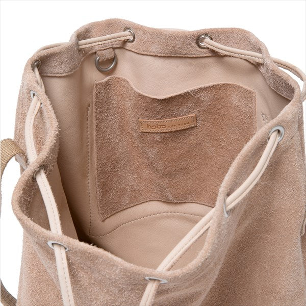 Cow Leather Drawstring Shoulder Bag