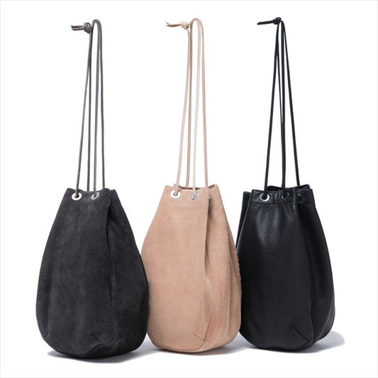 Cow Leather Drawstring Bag