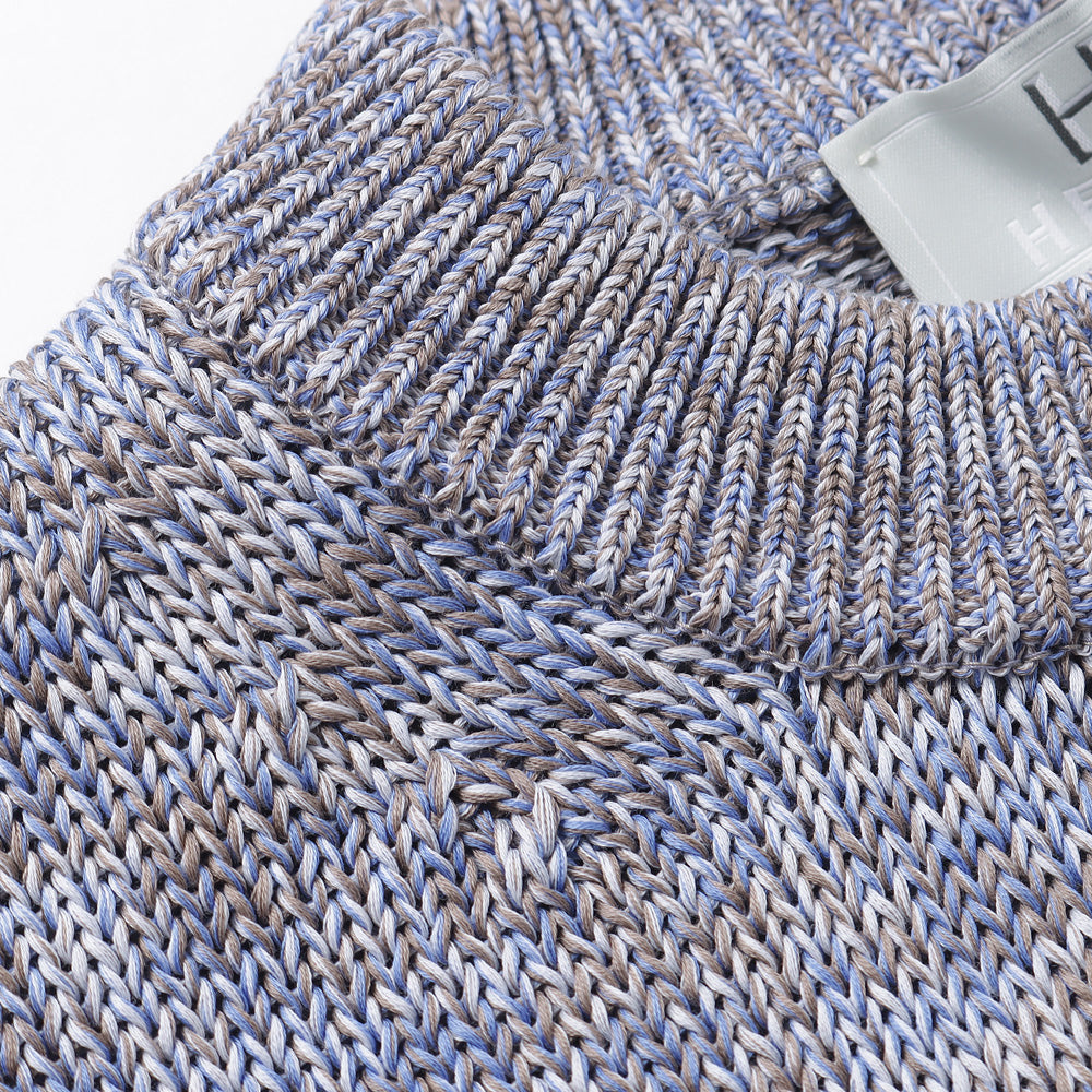 Washed cotton crew neck