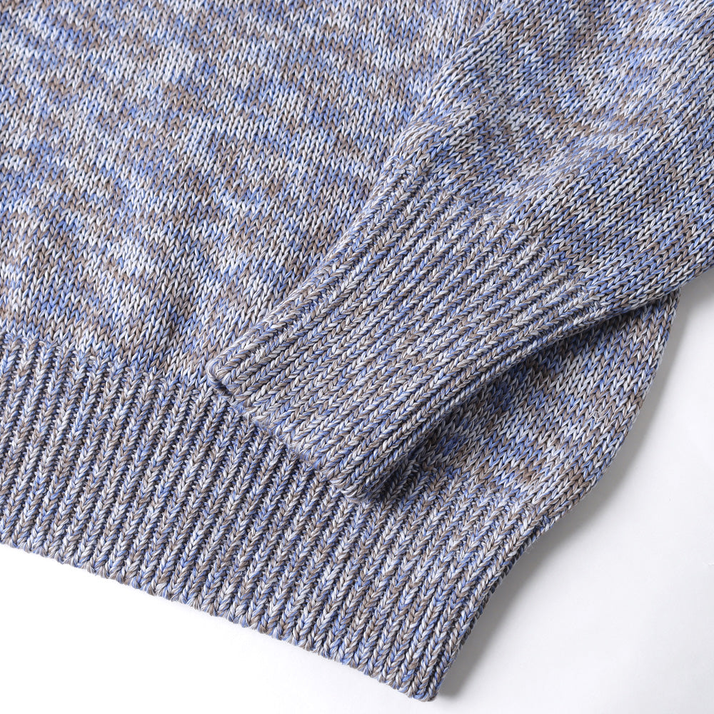 Washed cotton crew neck
