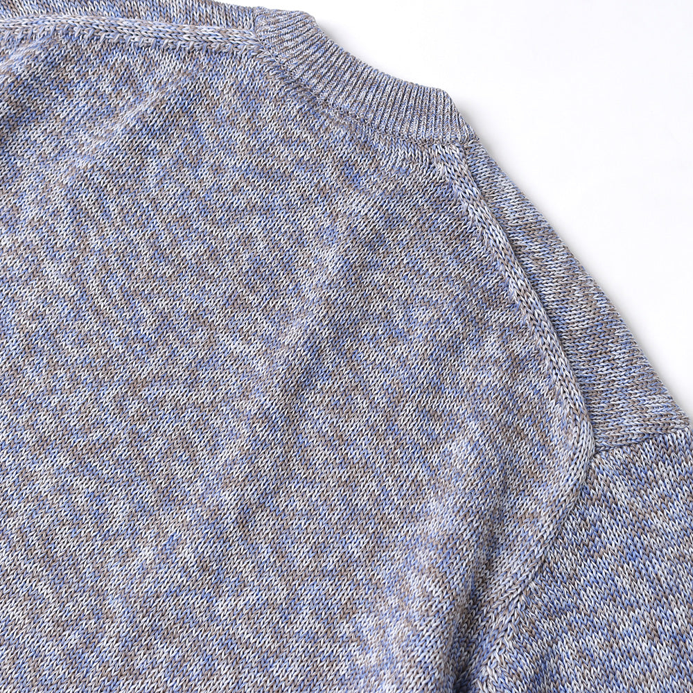 Washed cotton crew neck