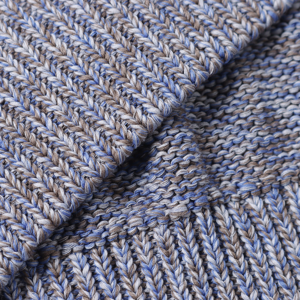 Washed cotton crew neck