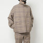 WOOL SERGE CHECK ZIP-UP BLOUSON
