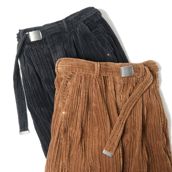 CORDUROY WIDE TAPERED TROUSERS