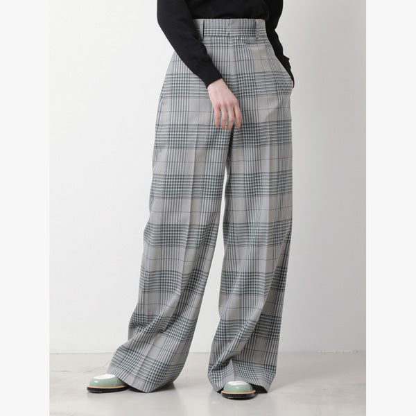 wool typewriter highwaist wide pants