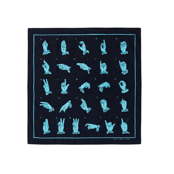 PRINT BANDANA"HAND SIGN LANGUAGE"