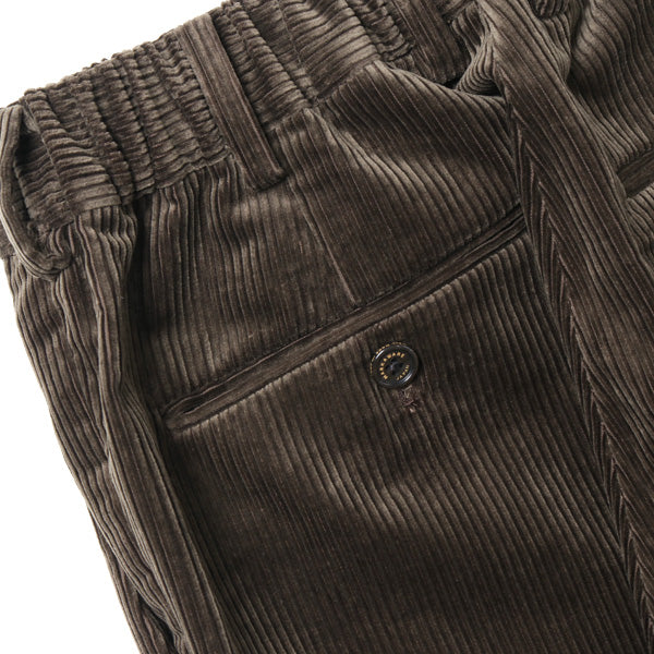 PLEAT FRONT PEGTOP ORGANIC COTTON CORDUROY